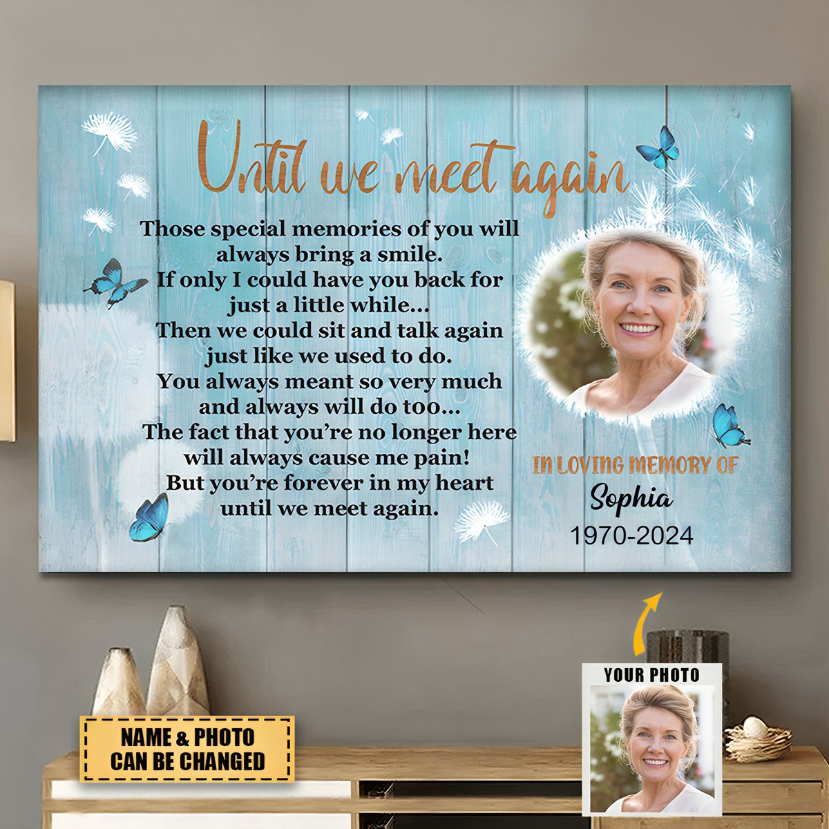 Memorial - Until We Meet Again - Personalized Canvas