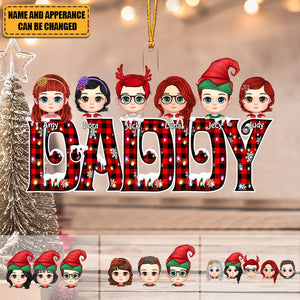 Cute Christmas Kids Custom Family Members Nickname Personalized Acrylic Christmas Ornament
