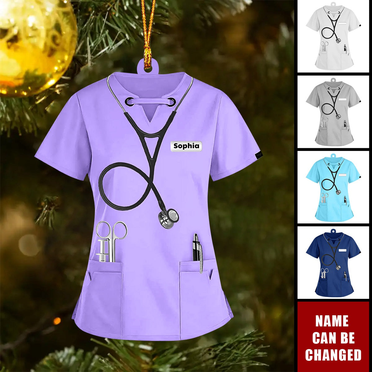 Personalized Christmas Ornaments For Nurses Caregivers, School Nurses, Doctor