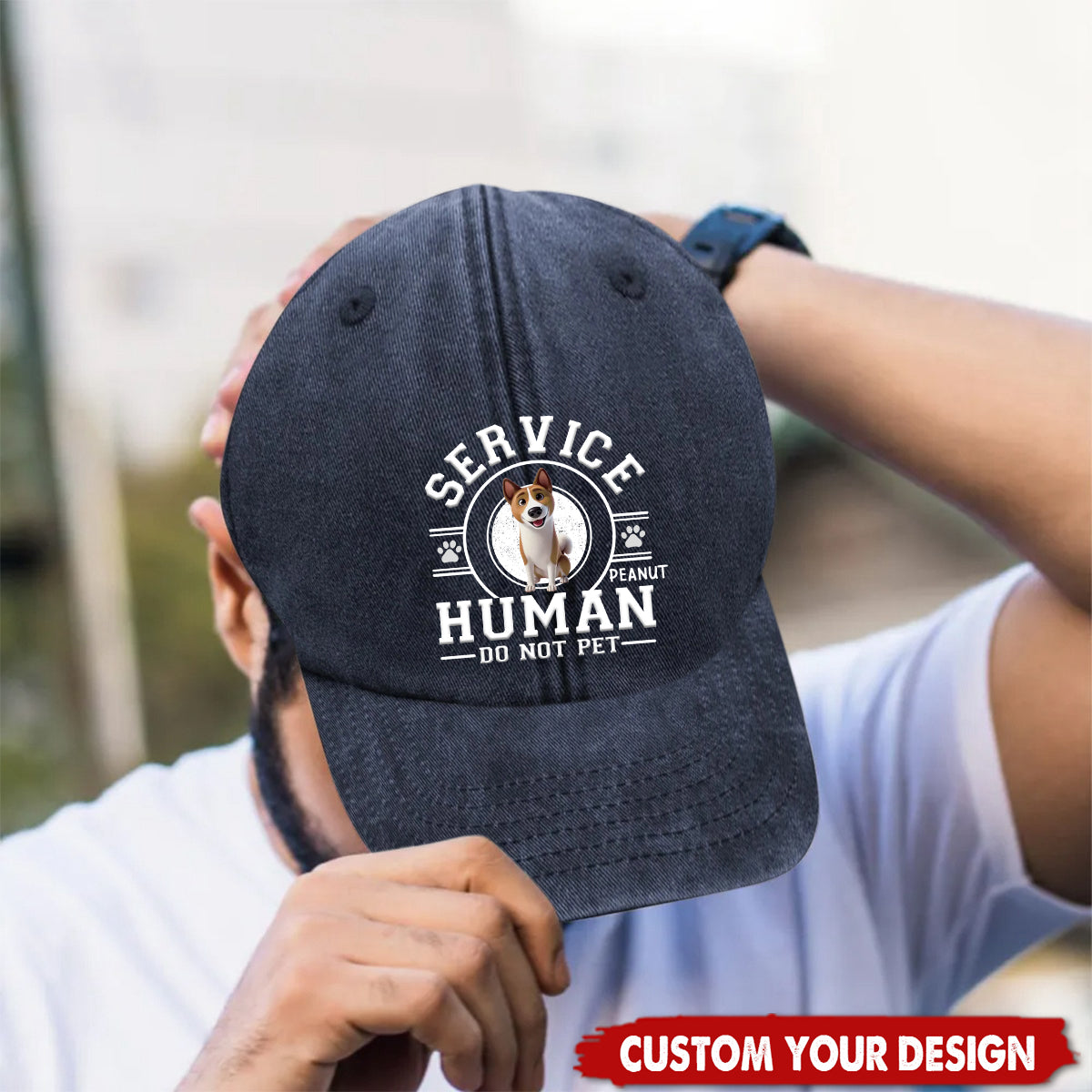 Service Human, Do Not Pet - Dog Personalized Vintage Baseball Cap