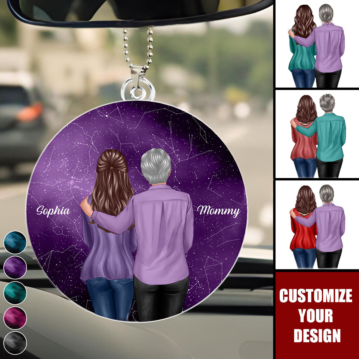 Under These Stars You Became My Mom Personalized Acrylic Ornament