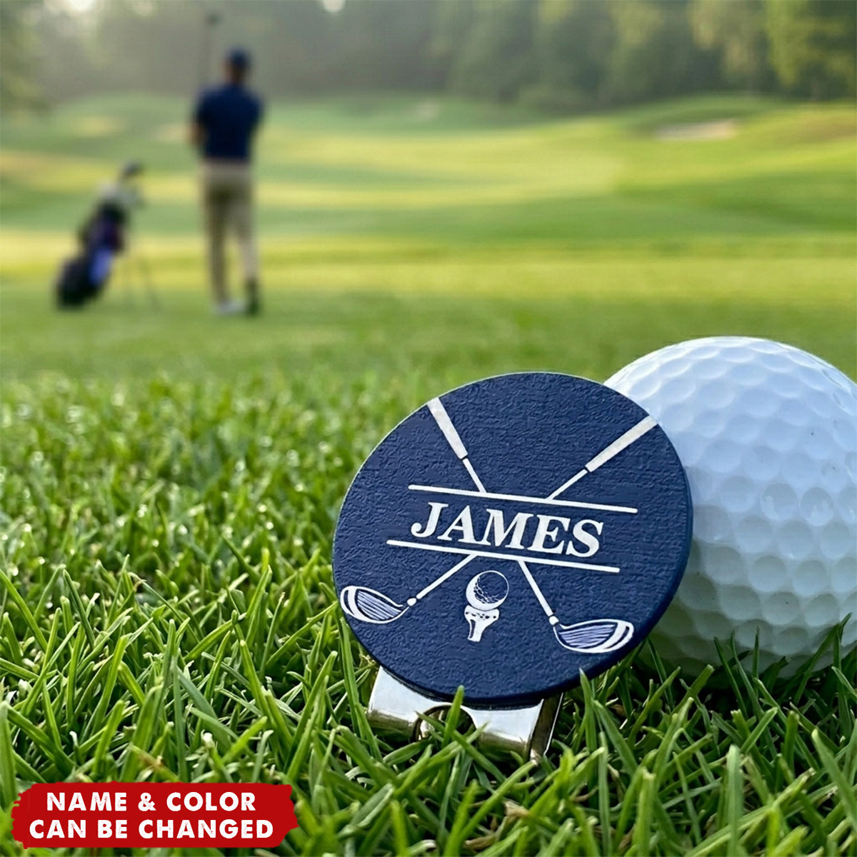 Personalized Golf Ball Marker Magnetic Hat Clip with Name Premium Golf Accessories Gift for Golf Enthusiast
