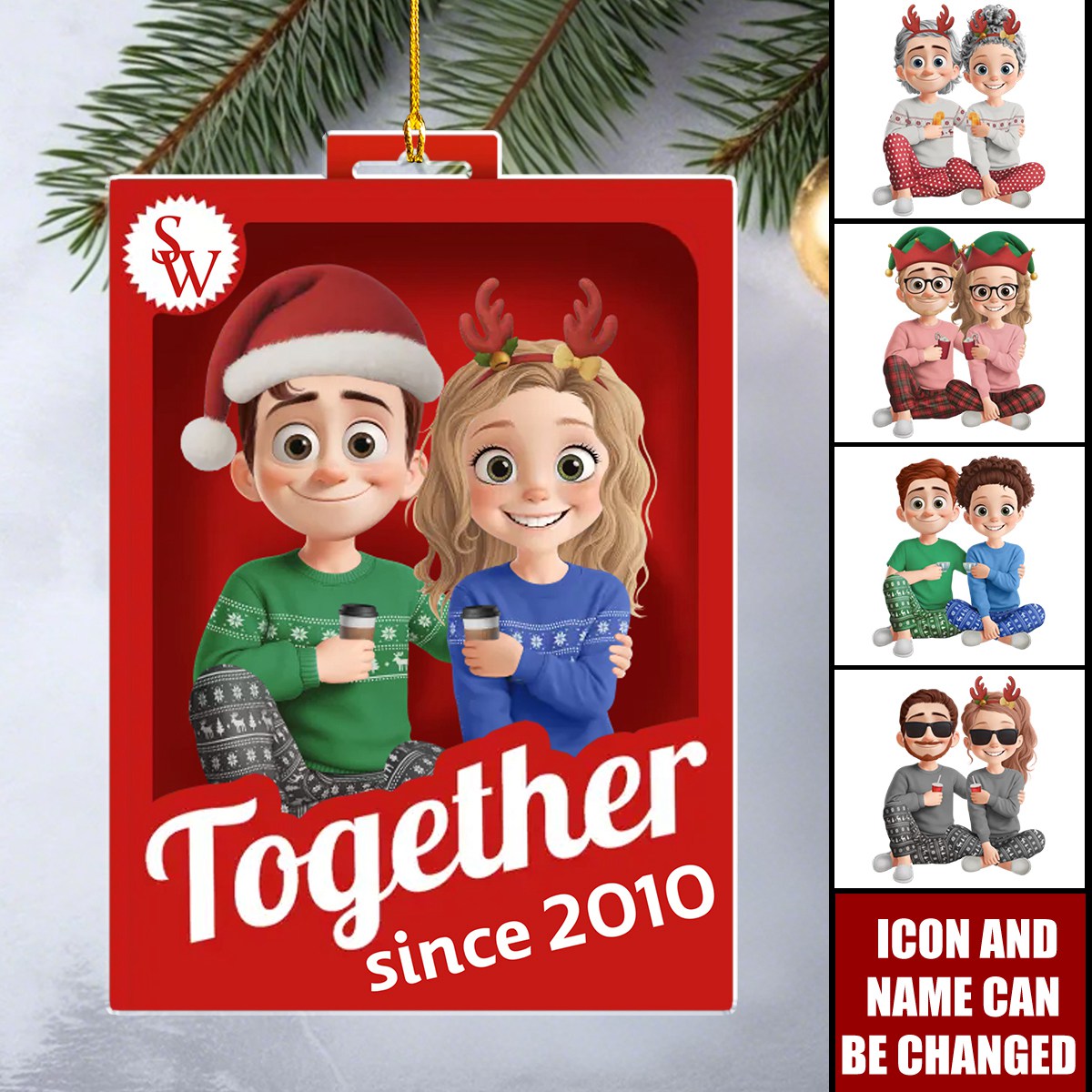 Personalized Acrylic Ornament - Anniversary Christmas Wedding Gifts For Husband And Wife, Him And Her - Christmas Is Better With You