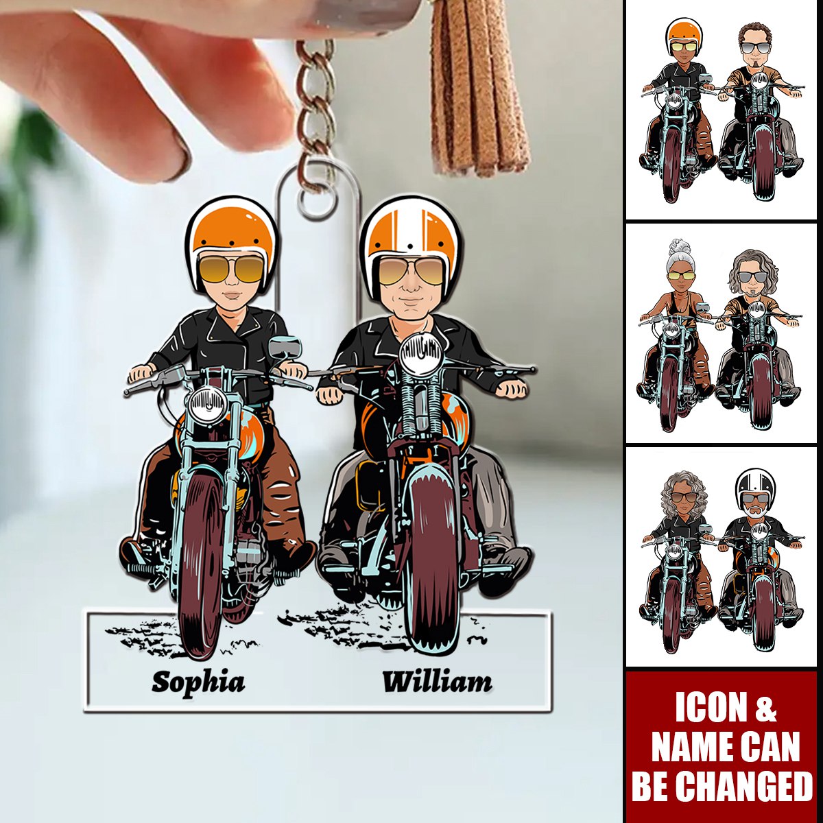 Personalized Gifts For Couple Motocross Keychain