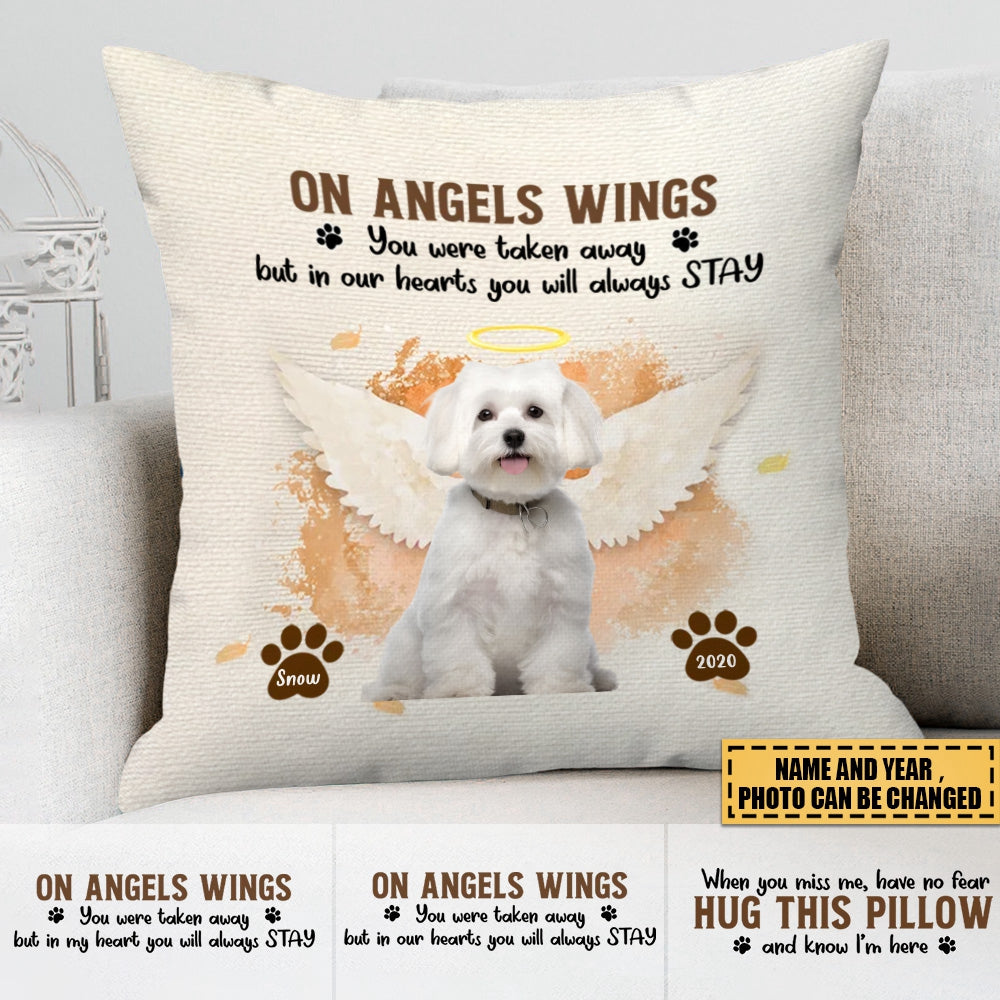 Custom Photo I'm Here In Your Heart - Memorial Pillow - Sympathy Gift For Pet Owners, Pet Lovers