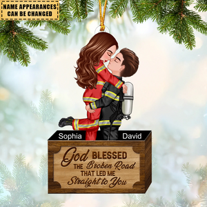 Personalized Couple Portrait, Firefighter, Nurse, Police Officer, Teacher Christmas Ornament Gifts by Occupation