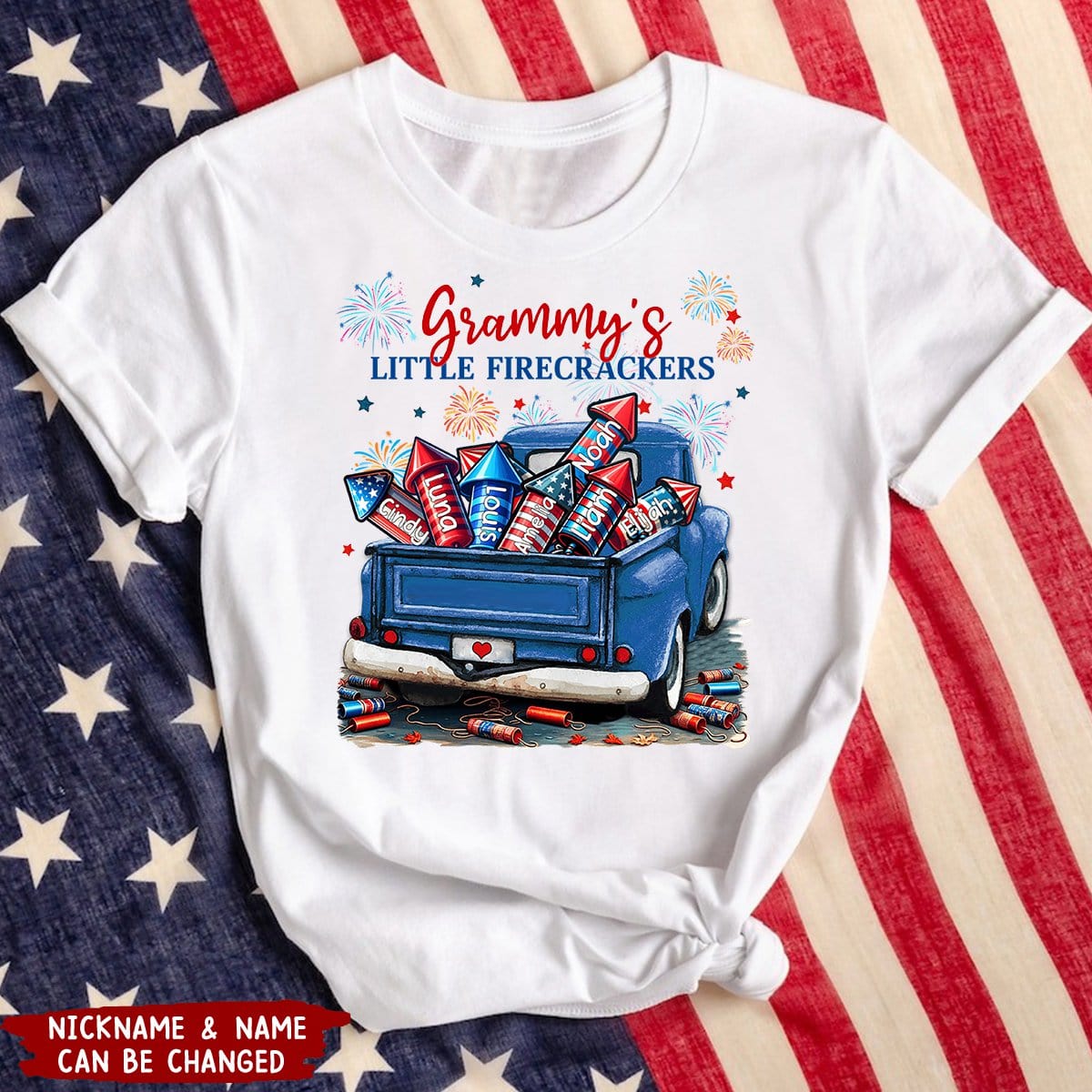 Grandma's Little Firecrackers Personalized T-shirt