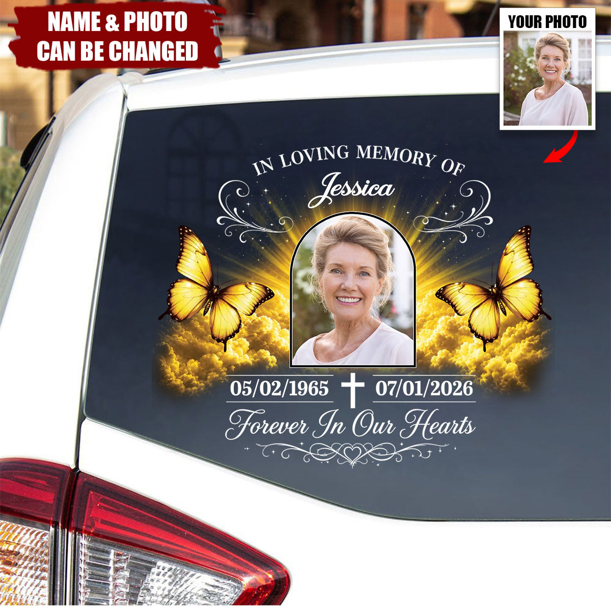 Heaven Gained An Angel, We Gained A Guardian - Personalized Decal