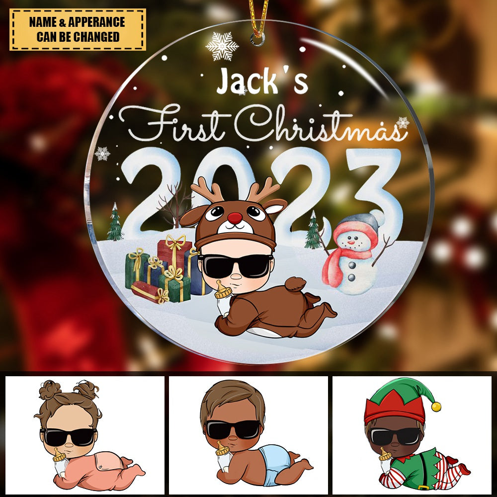 Baby's First Christmas 2024 - Personalized Acrylic Ornament