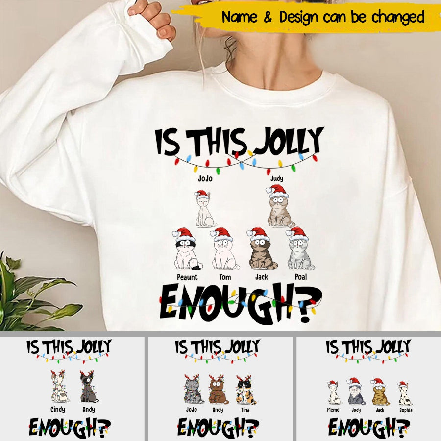 Is This Jolly Enough? - Personalized Sweatshirt Sleeve Custom