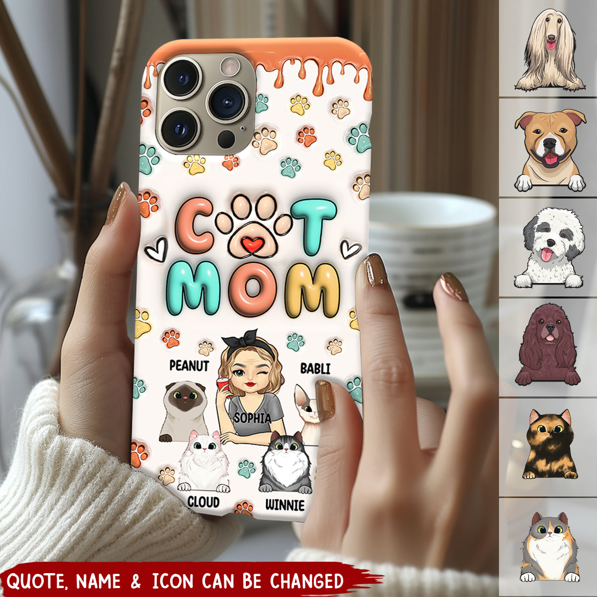 The Road To My Heart Is Filled With Paw Prints - Dog & Cat Personalized 3D Inflated Effect Printed Clear Phone Case - Gift For Pet Owners, Pet Lovers
