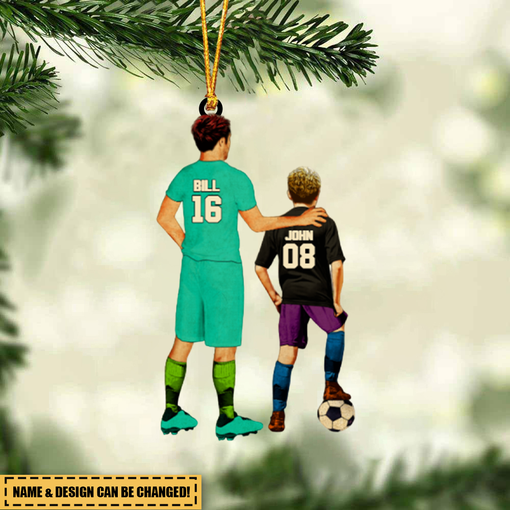 Personalized Soccer Ornament, Soccer Gift, Gifts For Soccer Players, Sport Gifts For Son, Soccer Lover Gifts With Custom Name, Number, Appearance & Landscape