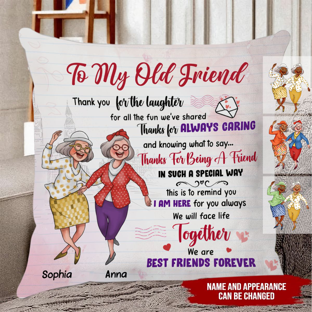 Gifts For Old Friends Pillow