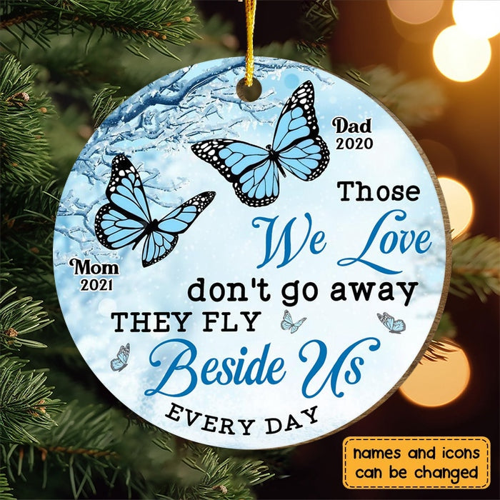 Memorial Butterflies Gift Those We Love Circle Ornament