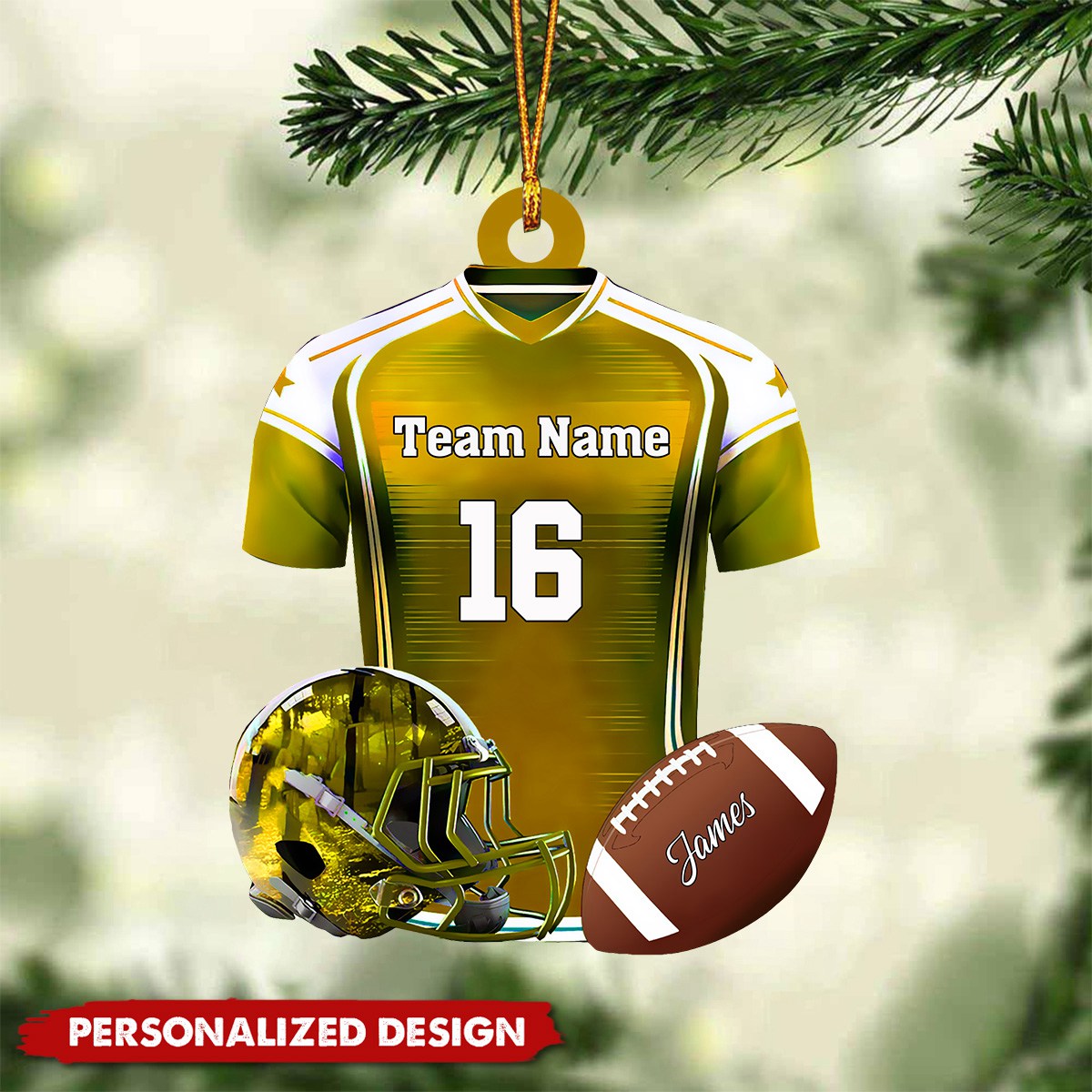 Personalized Name Football Ornaments 2024