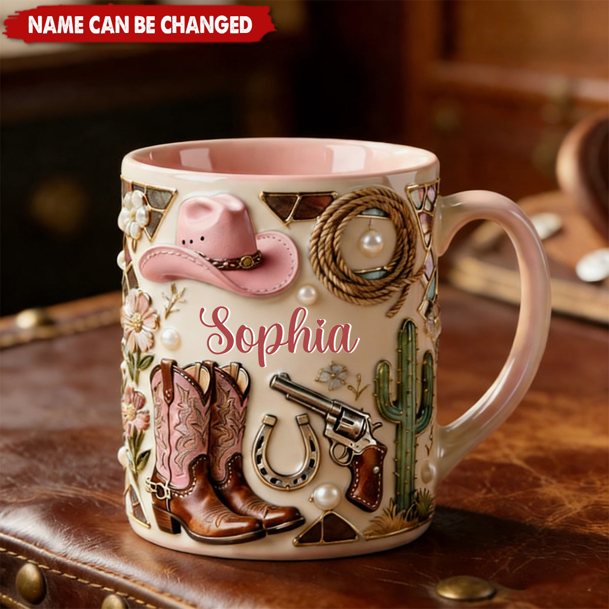 Cowgirl Accent Mug - Personalized Gifts For Cowgirl