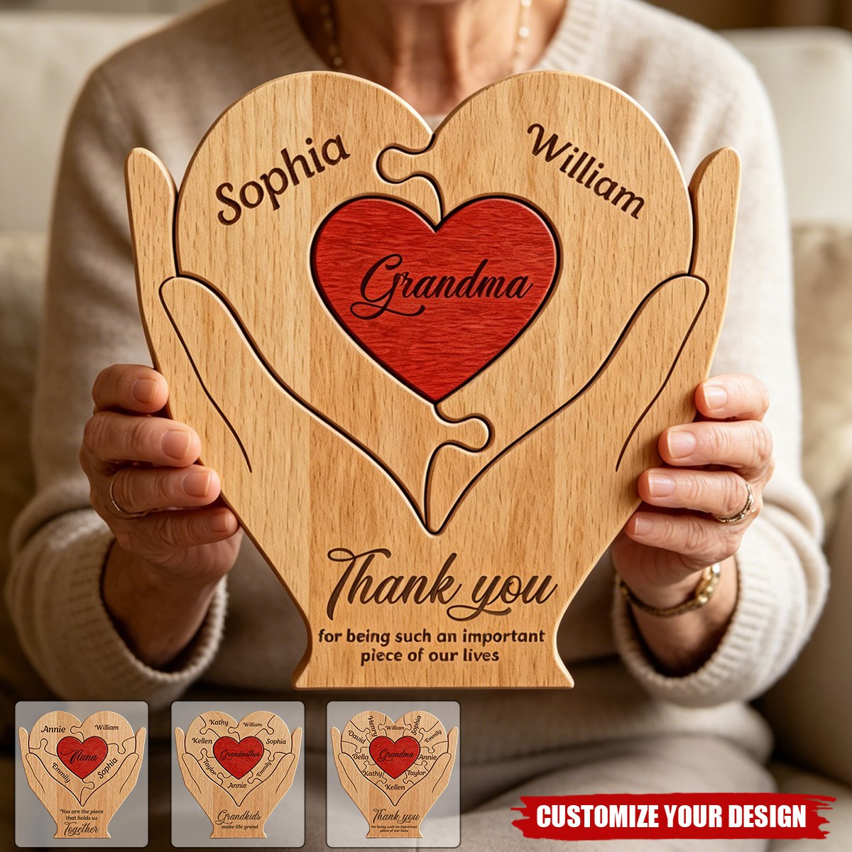 Grandma, Nana, Gigi You Are The Piece That Holds Us Together - Personalized Puzzle