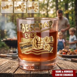 Power Fist Drinking Whiskey Glass - Personalized Gifts For Dads