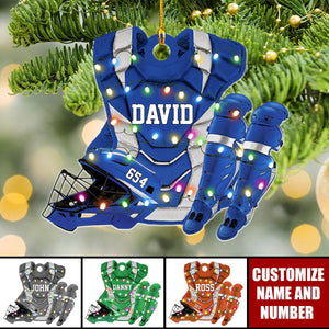 Personalized Name And Number Shaped Baseball Ornaments, Gifts For Baseball Lover