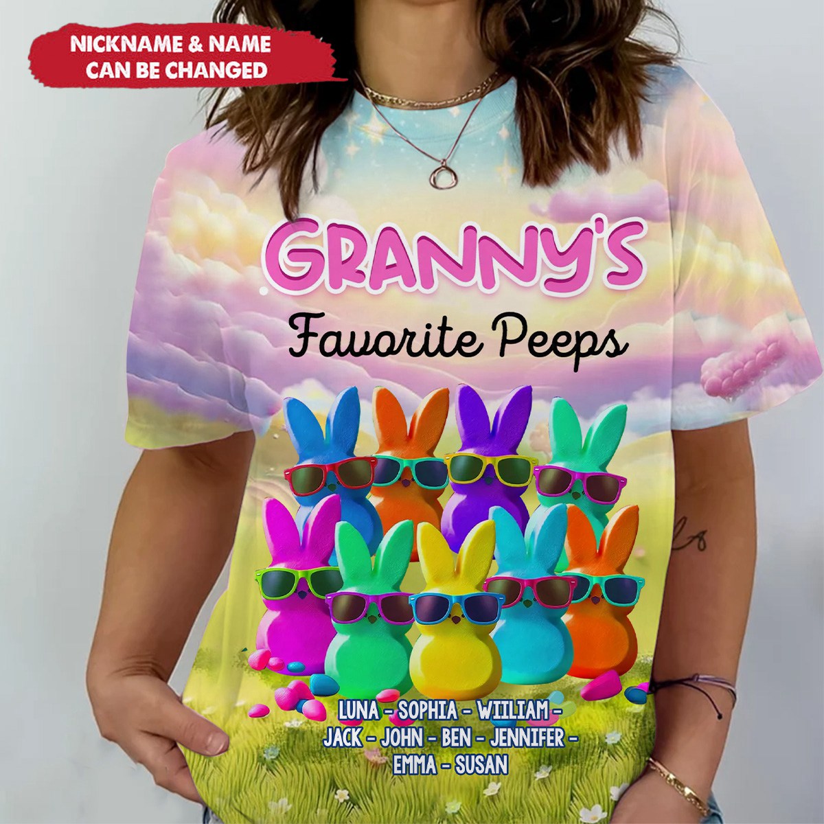 Personalized Gift Grandma's Favorite All-over Print T Shirt