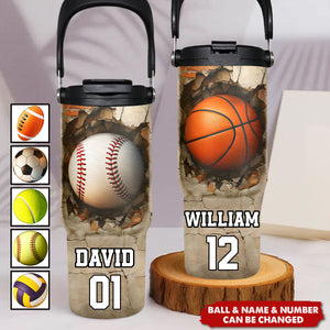 Sport Gifts For Kid - Personalized 30oz Tumbler With Handle