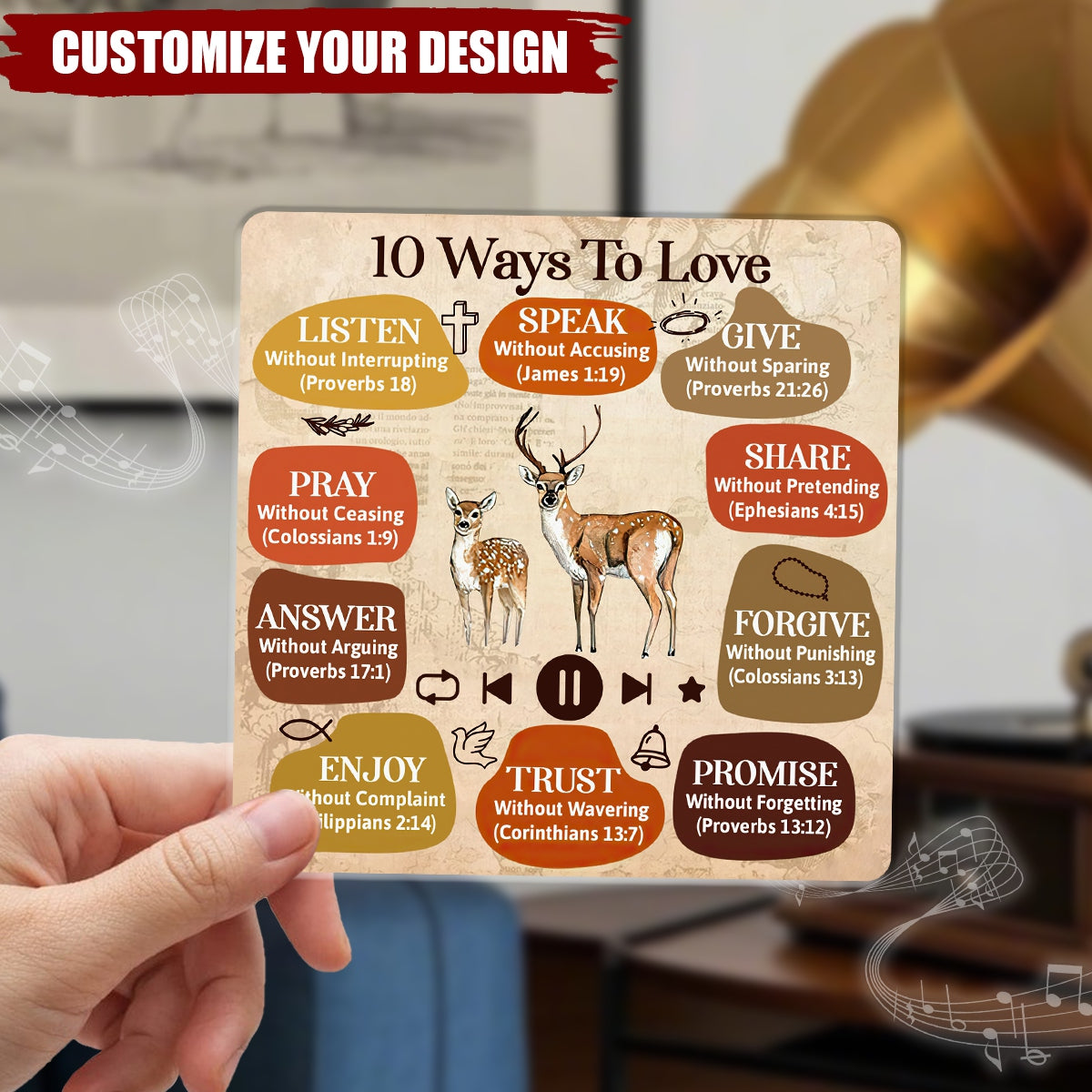 10 Ways To Love - Personalized Music Fridge Magnet