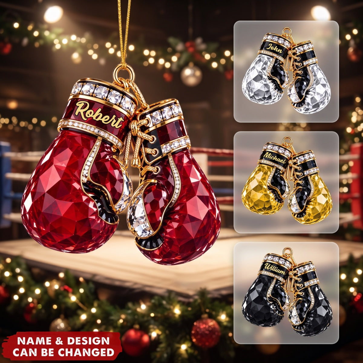 Boxing Gloves – Personalized Acrylic Custom Shape Ornament