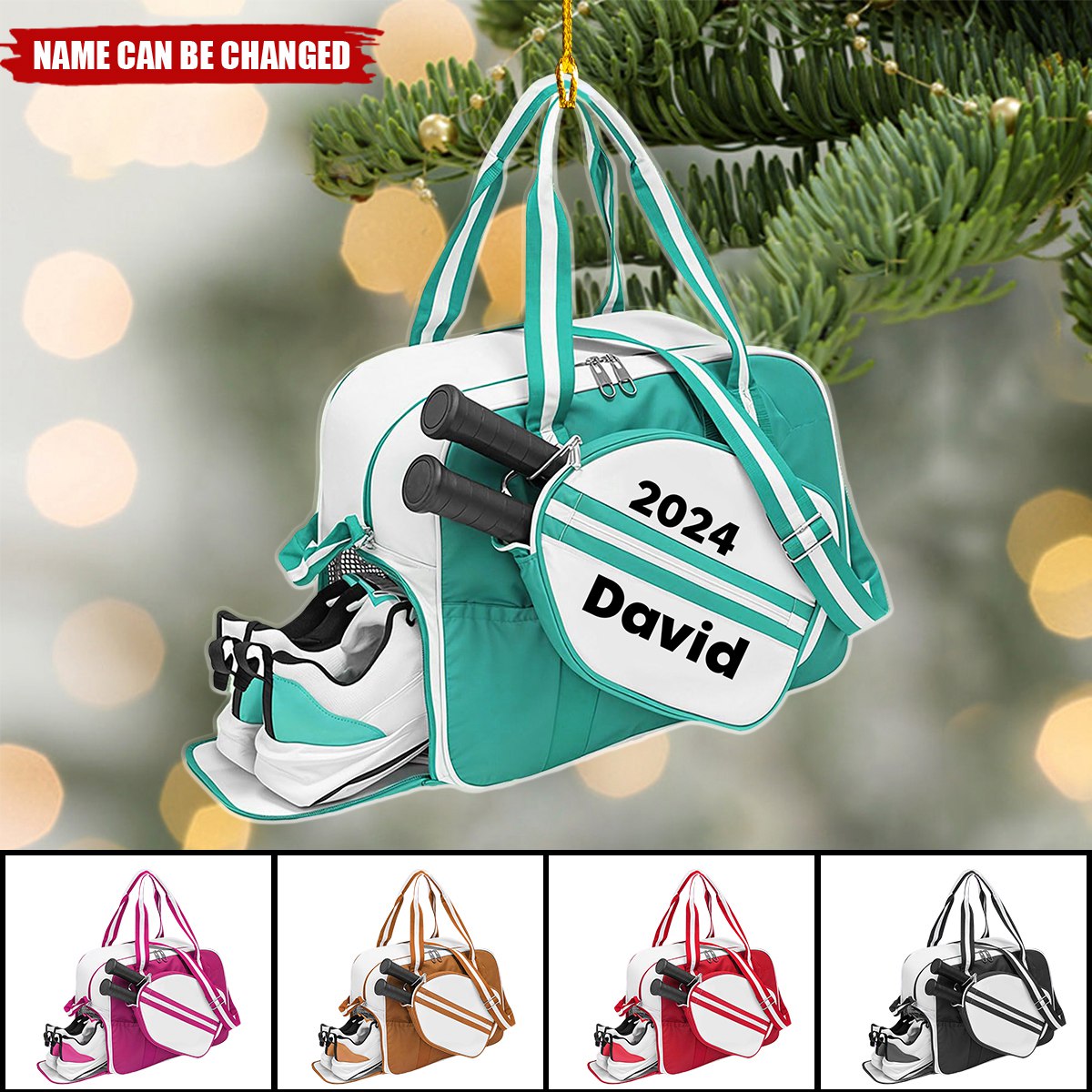 Custom 2024 Pickleball Ornaments - Gift for Pickle Ball Player