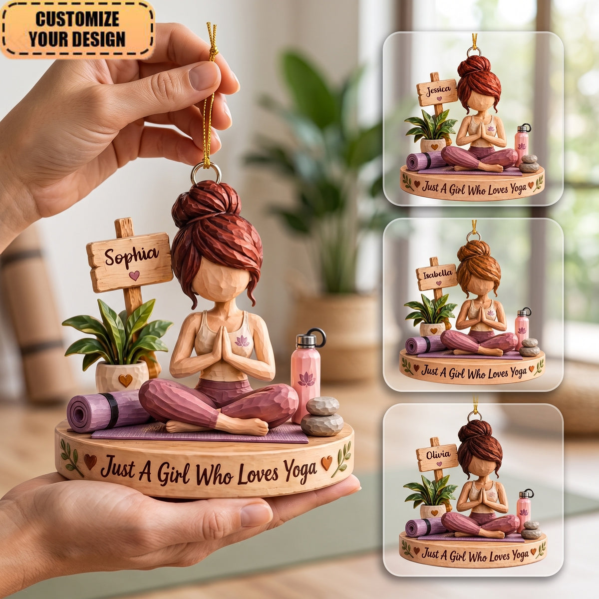 Personalized Yoga Girl Ornament – Christmas Gift For Yoga Lovers, Yoga & Meditation Gift