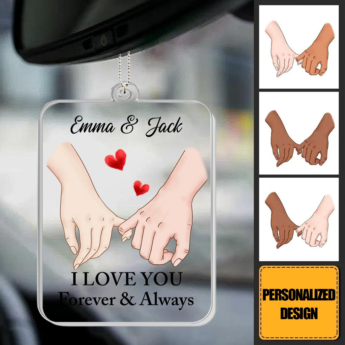 Personalized Gift For Husband Wife Anniversary I Love You Forever & Always Acrylic Ornament