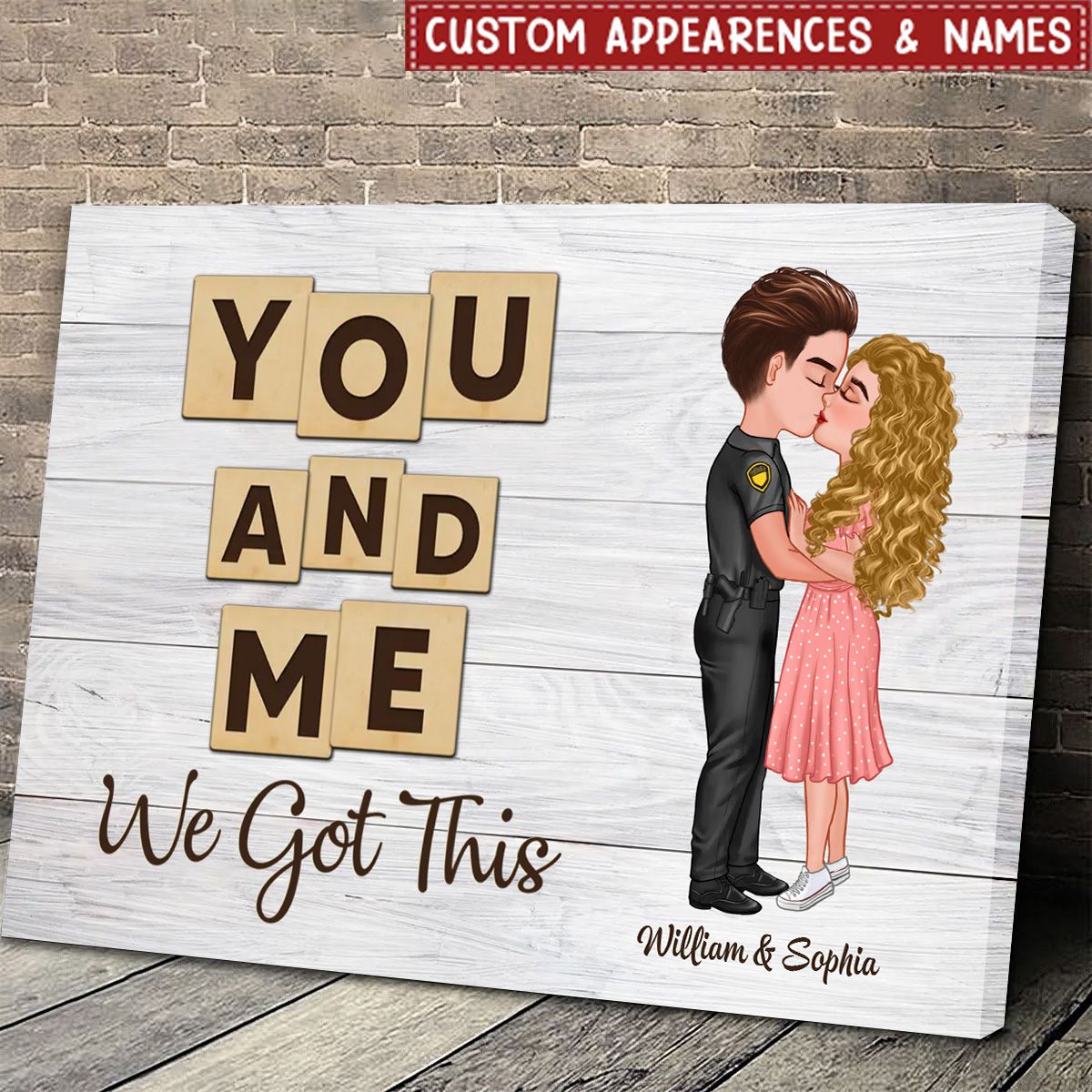 Wood Background You & Me We Got This Couple Personalized Poster
