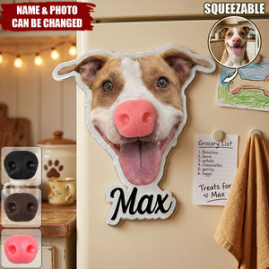 Custom Funny Face Gift For Dog Lover, Dog Mom, Dog Dad - Personalized Fridge Magnet