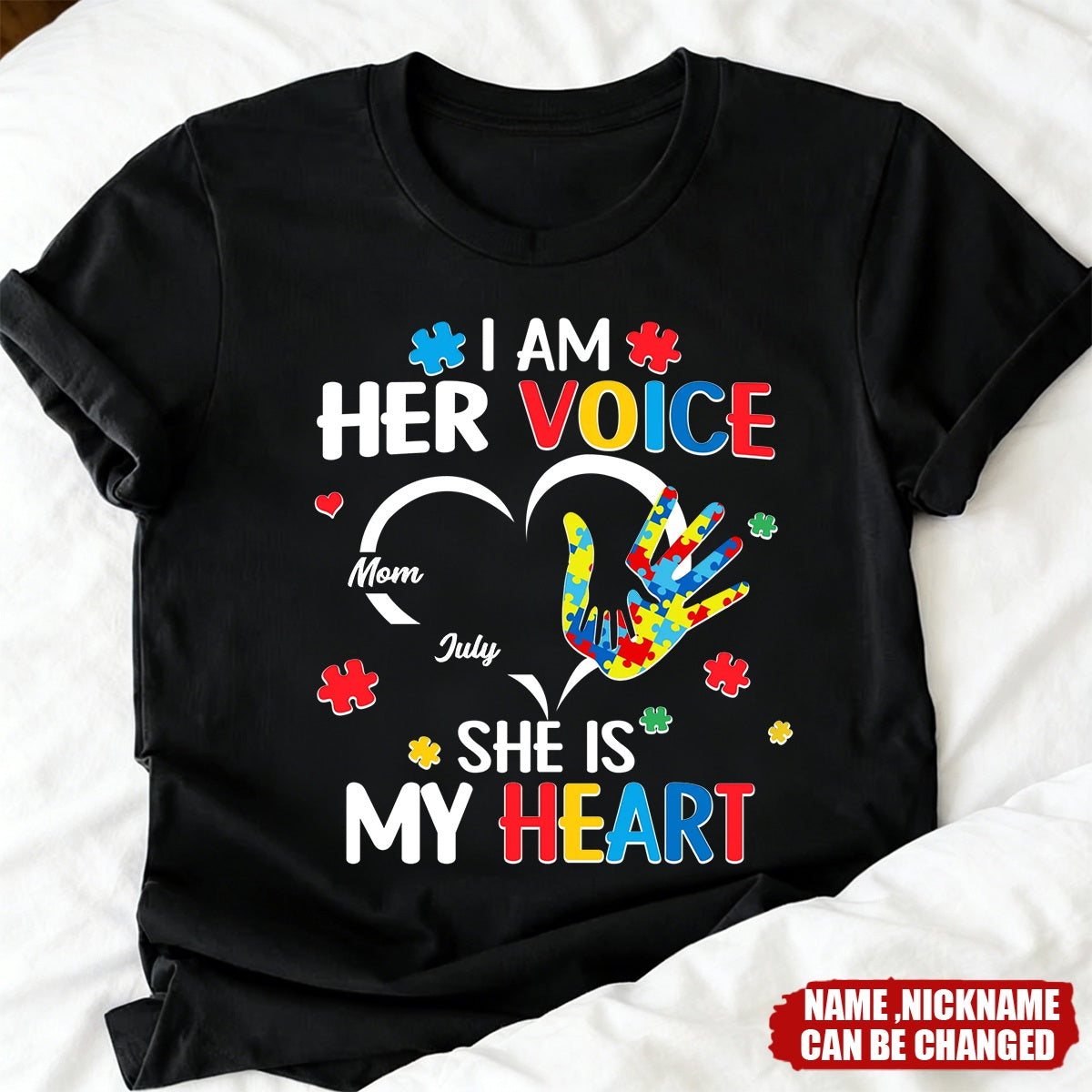 I'm His Voice He's My Heart Autism - Personalized Shirt - Autism Awareness Shirt