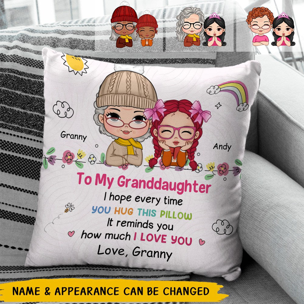 Gift For Granddaughter Hug This Pillow I Love You So Much