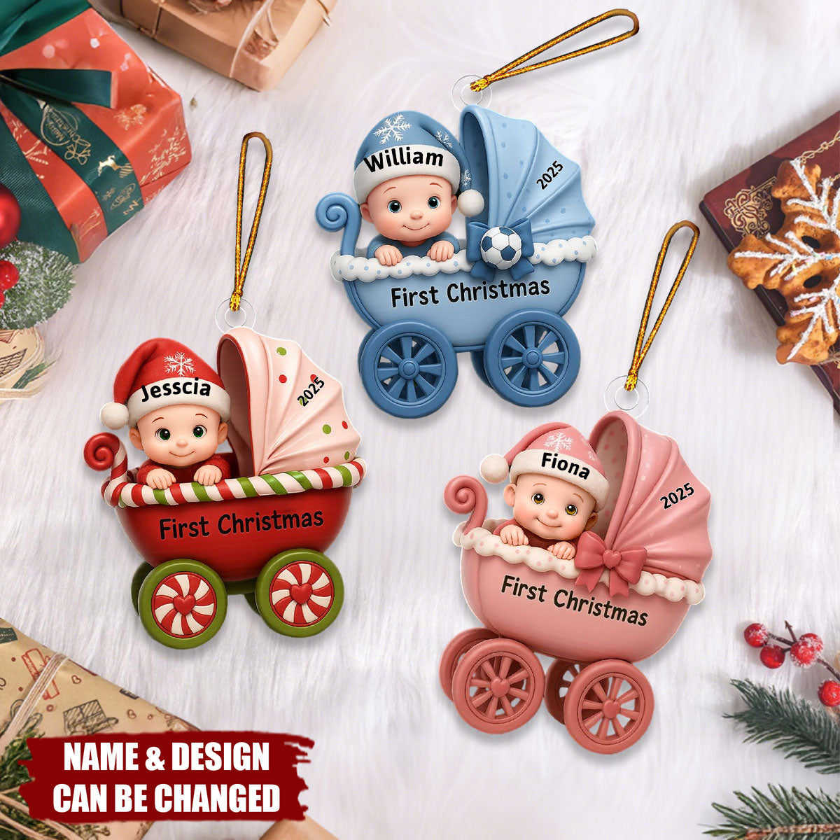 Baby's First Christmas - Personalized 1-Layer Acrylic Ornament