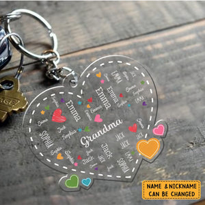 Gift For Grandma Word Art Acrylic Keychain