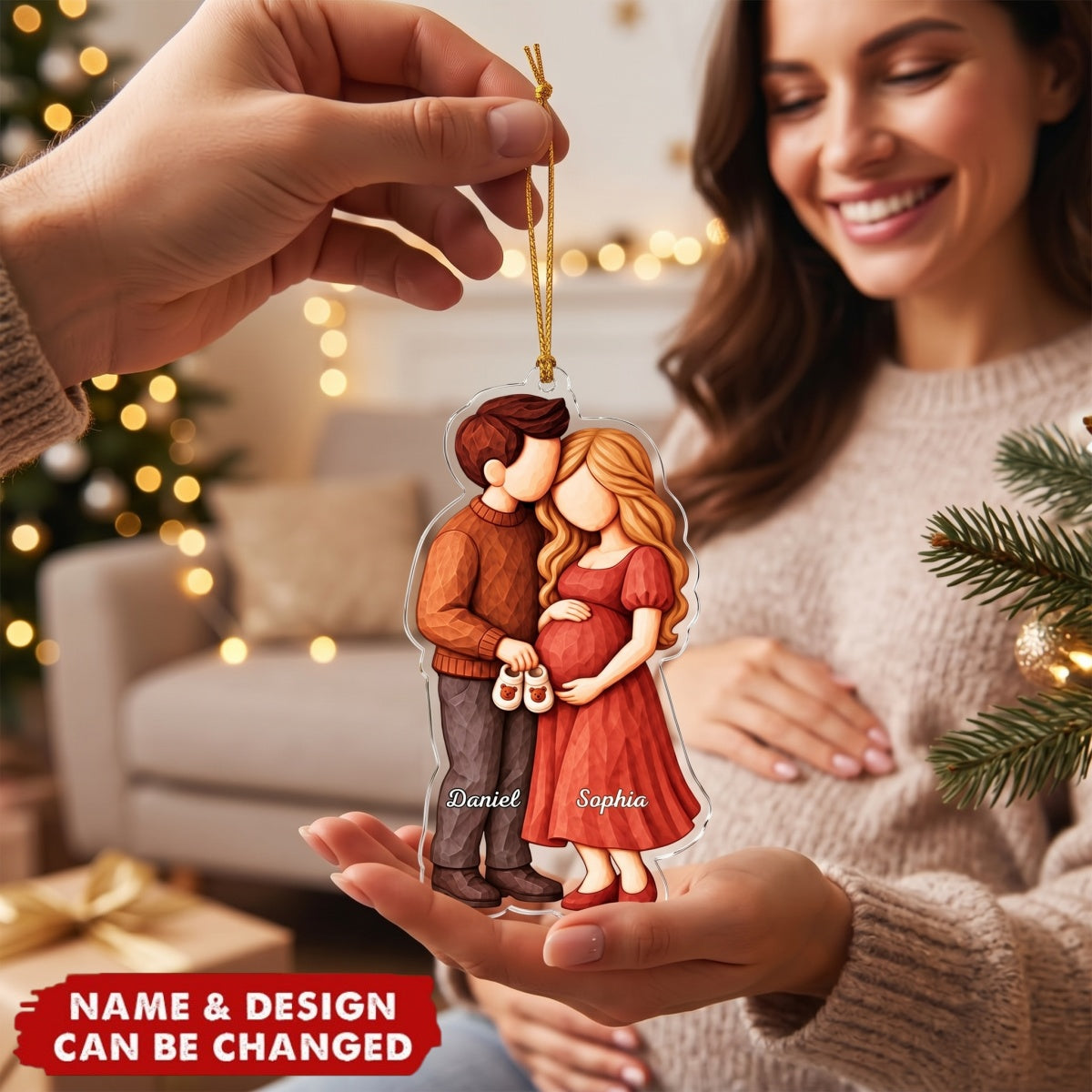 The Year We Became Parents – Personalized Acrylic Custom Shape Ornament