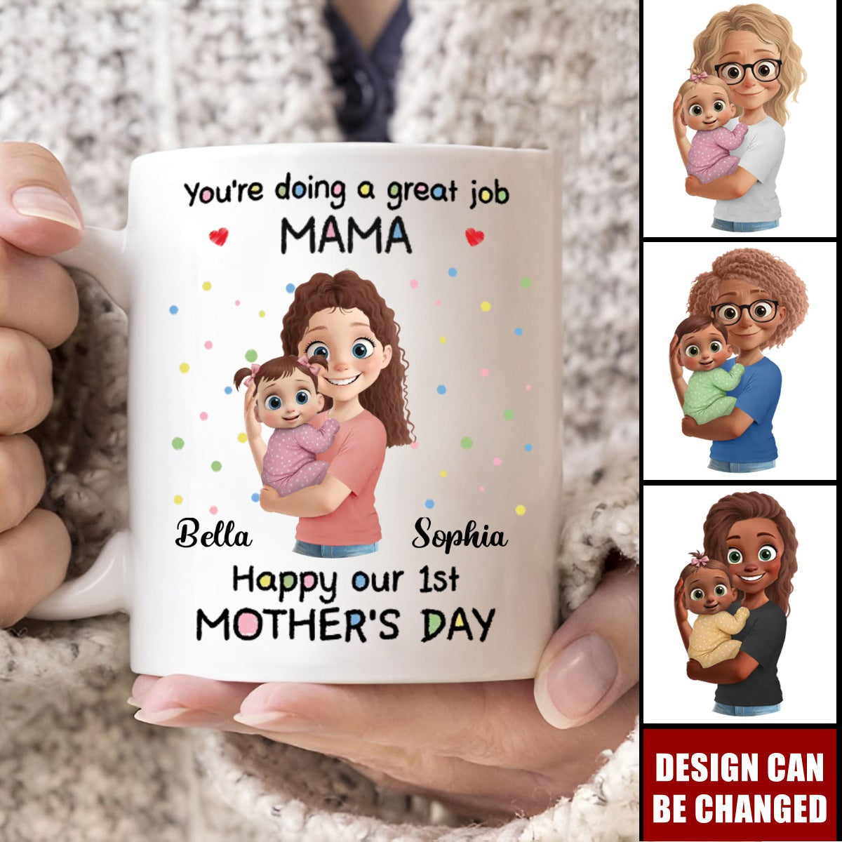 Tiny Arms, Endless Love - Family Personalized Custom Mug - Mother's Day, Baby Shower Gift, Gift For First Mom