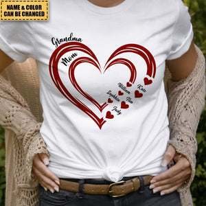 Mom's Grandma's Sweethearts - Gift For Mother, Grandmother - Personalized T-shirt
