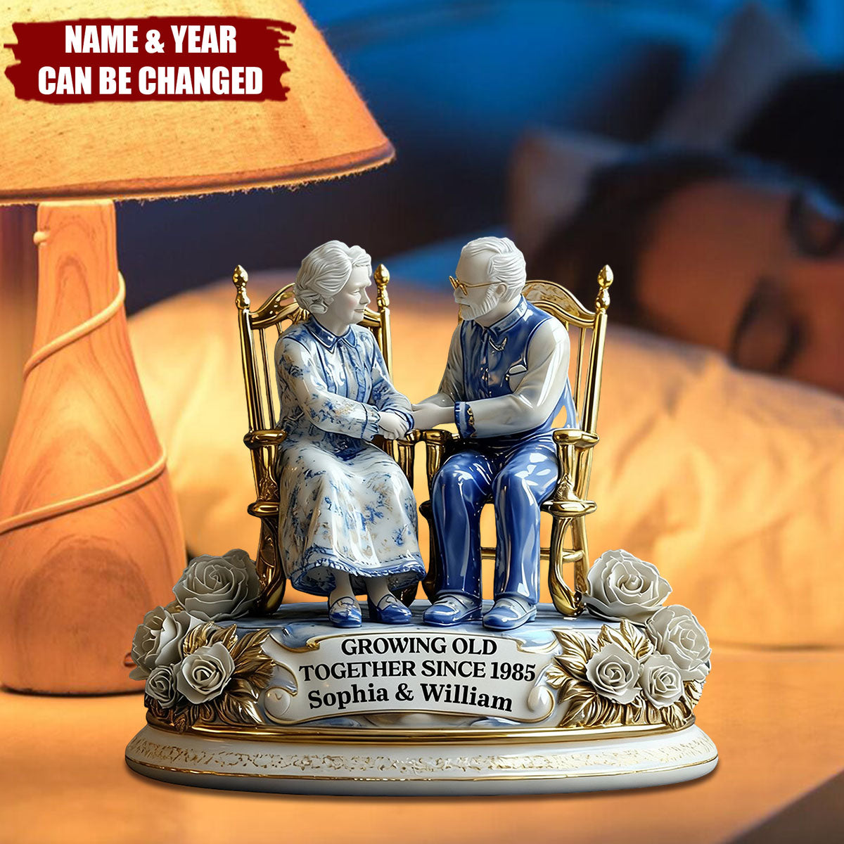 Growing Old Together - Personalized Couple Custom Shaped Acrylic Plaque