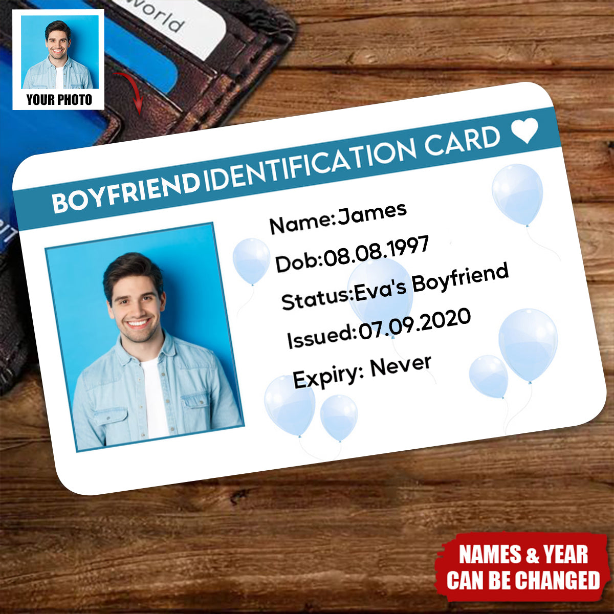 Custom Photo Gifts For Couple Wallet Card