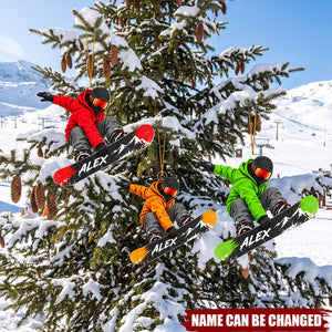 Personalized Snowboarder Acrylic Ornament — Gift For Snowboarding Lovers