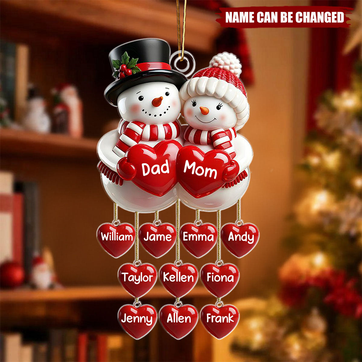 Love Melts The Snow - Personalized 1-Layer Acrylic Ornament