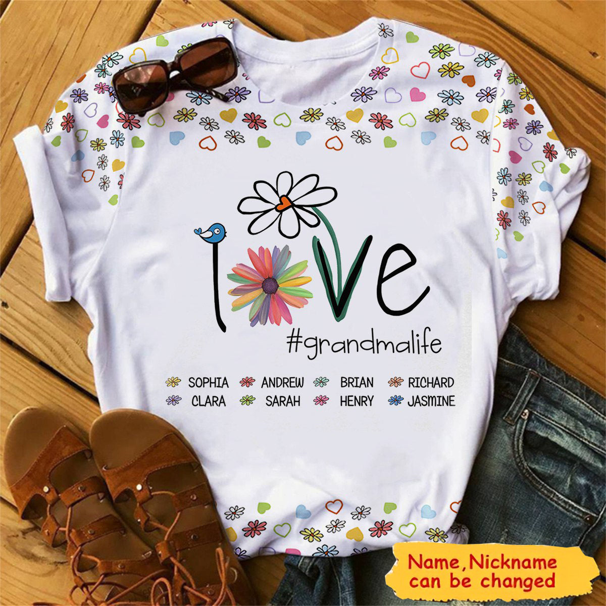 Love Grandma Life - Gift For Grandmas - Personalized Full Print T Shirt