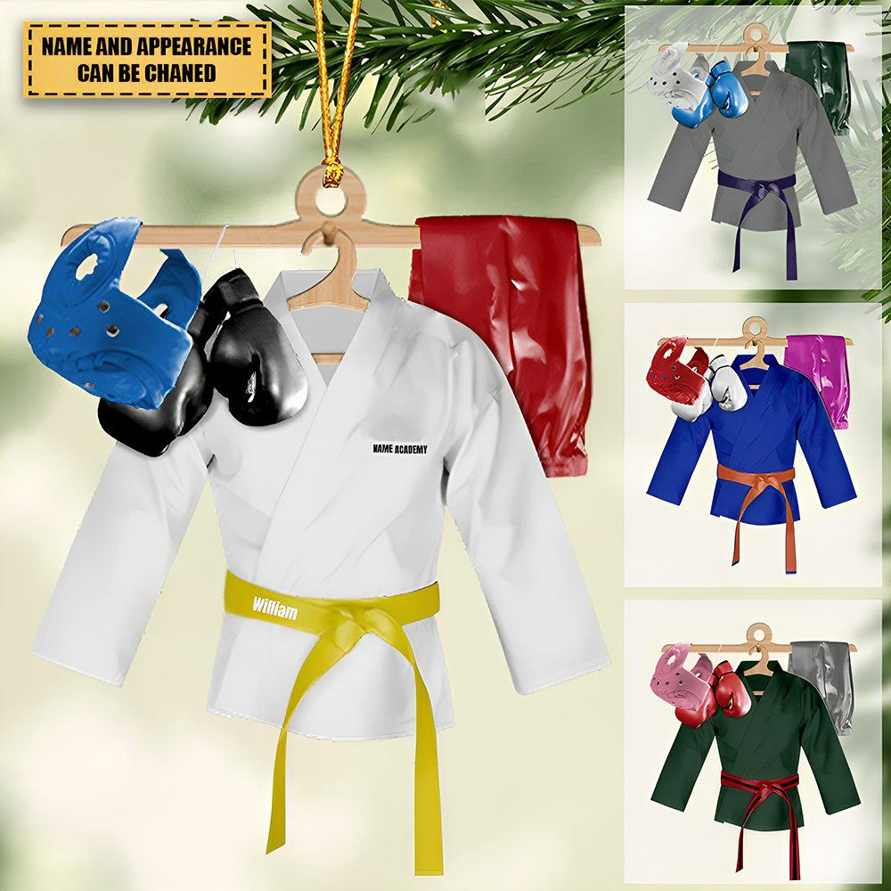 Karate Uniform-Personalized Acrylic Ornament- Karate Gifts- Gift For Christmas
