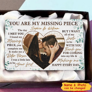 I Want All Of My Lasts To be With You - Upload Image, Gift For Couples - Personalized Metal Wallet