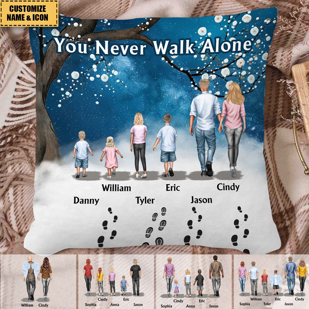You Never Walk Alone - For Loss Of Loved Ones Memorial - Personalized Pillow
