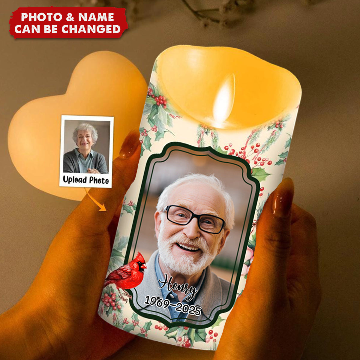 Love In Heaven - Personalized Custom LED Candle