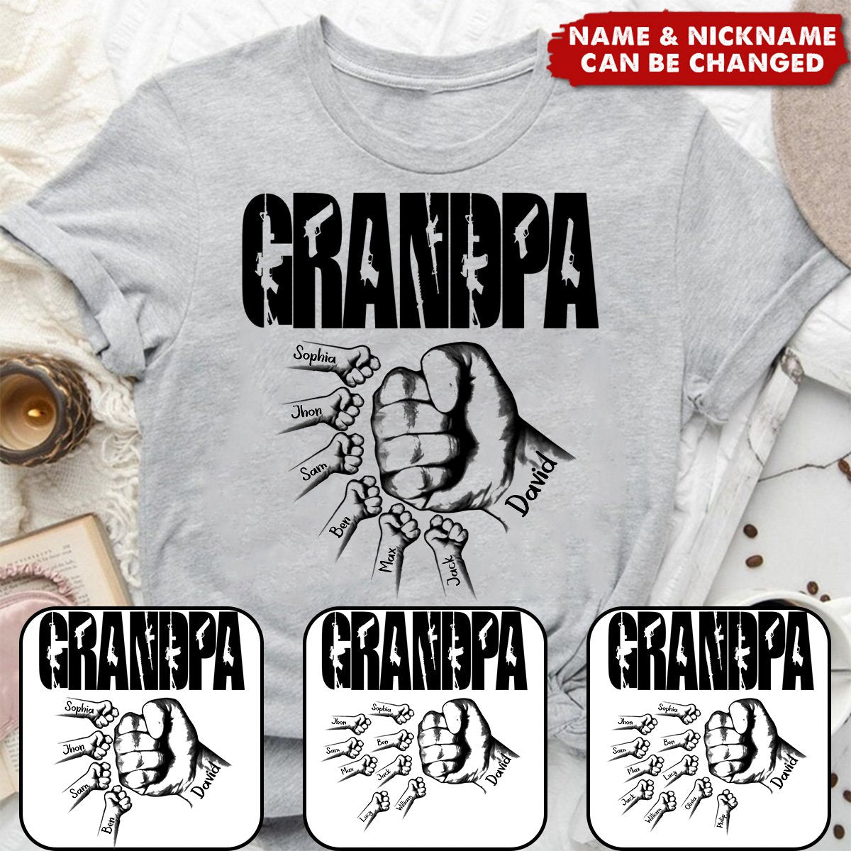 Father's Day Second Amendment Rifle Dad Personalized T-shirt