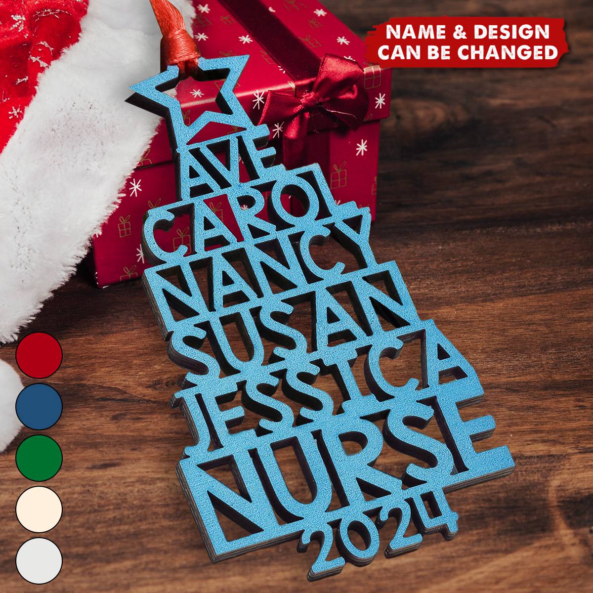Custom Family Names 2025 Christmas Tree Ornament - Personalized Family Ornament